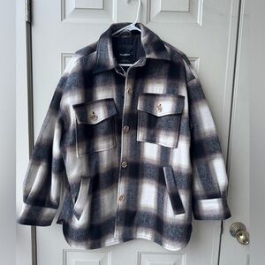 Pull & Bear oversized plaid shacket